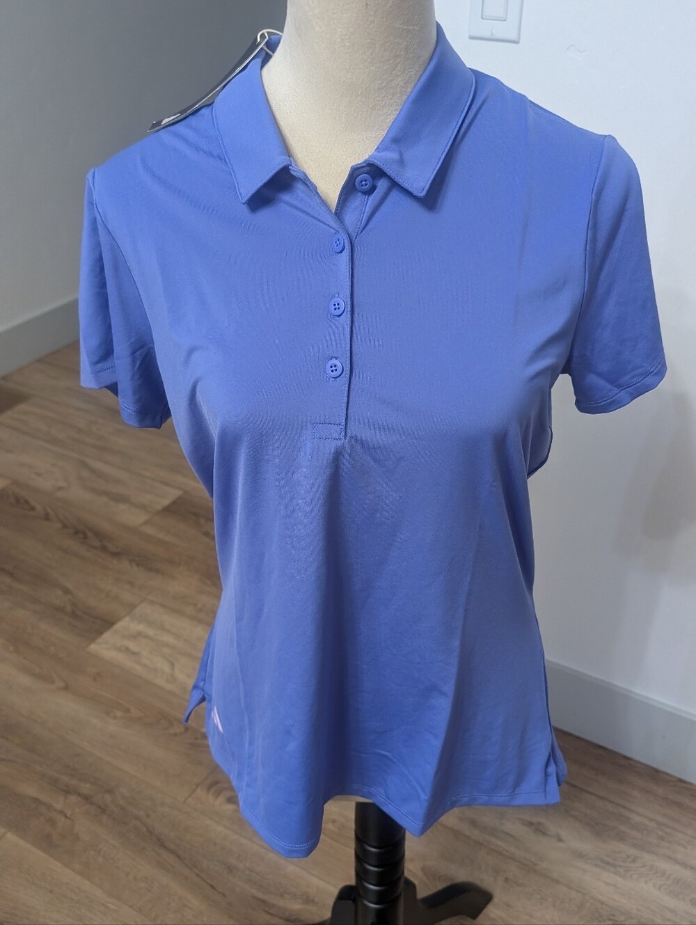 Women’s Short Sleeve Polo Top in Periwinkle Blue